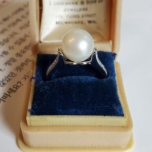 Vintage pearl ring 14kt